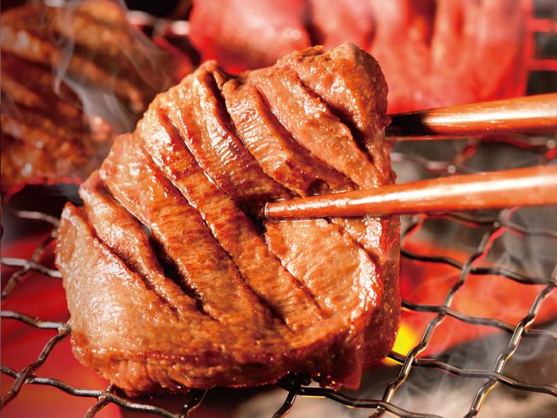 ビールにもよく合う炭火焼き牛タン